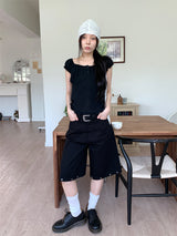 TEXTURE PUFF BLOUSE (3C)