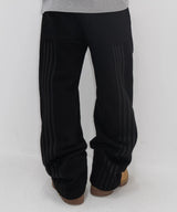 Back Stripe Sweat Pants Black