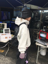 ログハイネックフリースビジョフードジップアップ（2c）