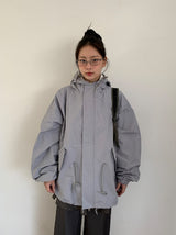 [unisex] ホームパー フード オーバー ボンバー ジャケット