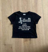 [MADE] ROSE LOGO CROPPED TEE BLACK 