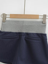 Contrast String Waist Mini Skirt 231809644