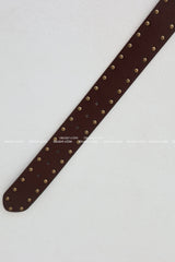 a mink fur ethnic wide belt