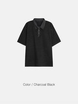 Rohm Pigment Dyed Stripe Polo Tee – 4 Colors