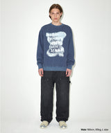 GRUNGE SLOGAN PIGMENT SWEATSHIRT