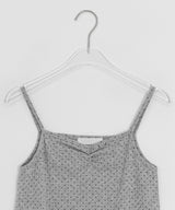 Nahisi Dot Shirring Sleeveless