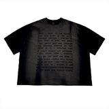 Text Washing Half Sleeve