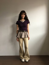 Antique frill sleeveless top (4color)