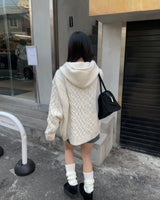 Meld knit hood jumper