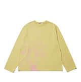 CAT GIRL & FLOWER LONG SLEEVE - LIGHT GREEN