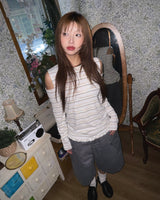 (2color) Wrap Around Pocket Wide Bermuda Pants