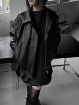 classic washed leather jacket