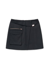 zip skirt (navy)