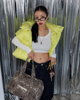 neon stitches wide pants