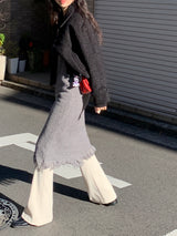 [MADE] [Wool Napping] Winter Warm ロングブーツカットスラックス