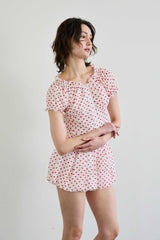 MINI HEART TWO WAY BLOUSE / WHITE
