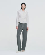 DOZI - Pinched Unbalance shirt _ WHITE