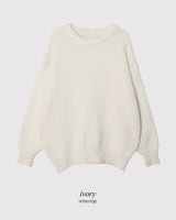 #Cozy Hairy Pastel Wool Loose Fit Knit (5color)