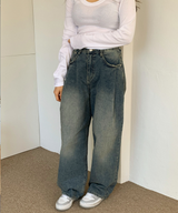 ワンピンタックヒップパンツ