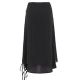 シャインダブルスカート IN BLACK