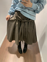 Nadine cutout midi skirt (3color)