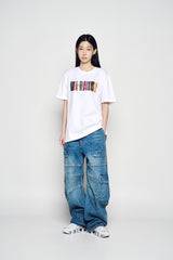 25SS ワイドデニムファティグカーゴパンツ ブルー