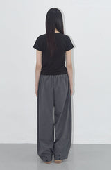 ベイウォッチ クロップTシャツ (BLACK) F25QB103