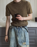 Modric Shoulder Panel Garment Short Sleeve Knit