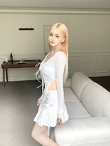 ラブリボンプリーツミニスカート