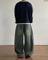Simon Curved Denim Pants