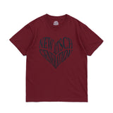 NKG HEART SHORT SLEEVE (BURGUNDY)