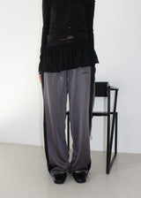 PEARL MESH SHIRRING TOP