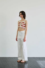 MIMI STRIPE SLEEVELESS / RED