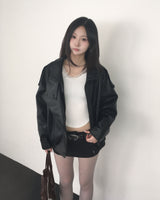 ハイネックレザージャケット