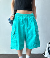 Color Pop Wide Fit Nylon Bermuda Shorts 4color