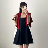 Deffin Stitch Denim Sleeveless One-Piece Dress