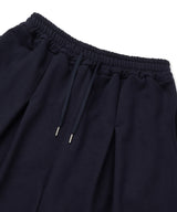 Star Lettering Patch Bermuda Sweat Pants - Navy