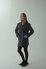 GLAM CHECK DOUBLE JACKET_BLACK