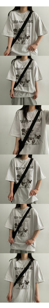 Rose short-sleeved T-shirt