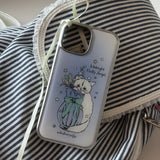 [MADE]Fluffy Cat Silver Epoxy Case