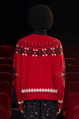 ARGYLE NORDIC KNIT / RED