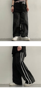 Largan banding two-line nylon pants