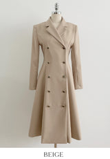 26SS★ Colette Tailored Collar Double Flare One Piece