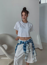 Mully ダメージコットンクロップTシャツ