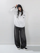 (UNISEX) ピンタックワイドデニムパンツ