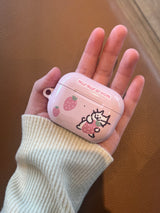 strawberry cat airpods case (glossy)