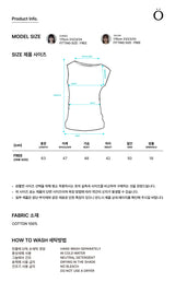 EYELET LOOSE SLEEVELESS (BLACK)