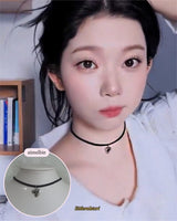 [Aespa Winter Necklace] Vintage Heart Locket Choker Necklace - Silver ver.