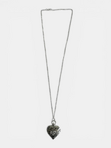VINTAGE HEART LOCKET WATCH NECKLACE