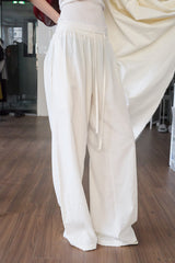 ルーズフィットバンディングパンツ (アイボリー)